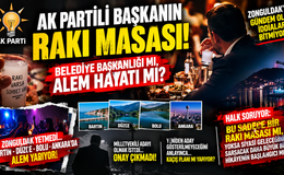 AK PARTİLİ BAŞKANIN RAKI MASASI!