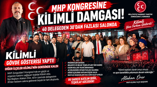 MHP’DE KİLİMLİ RÜZGÂRI! ATAKAN ÖRER’İN GÜCÜ KONGRE SALONUNA YANSIDI
