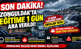SON DAKİKA! ZONGULDAK’TA EĞİTİME 1 GÜN ARA VERİLDİ!